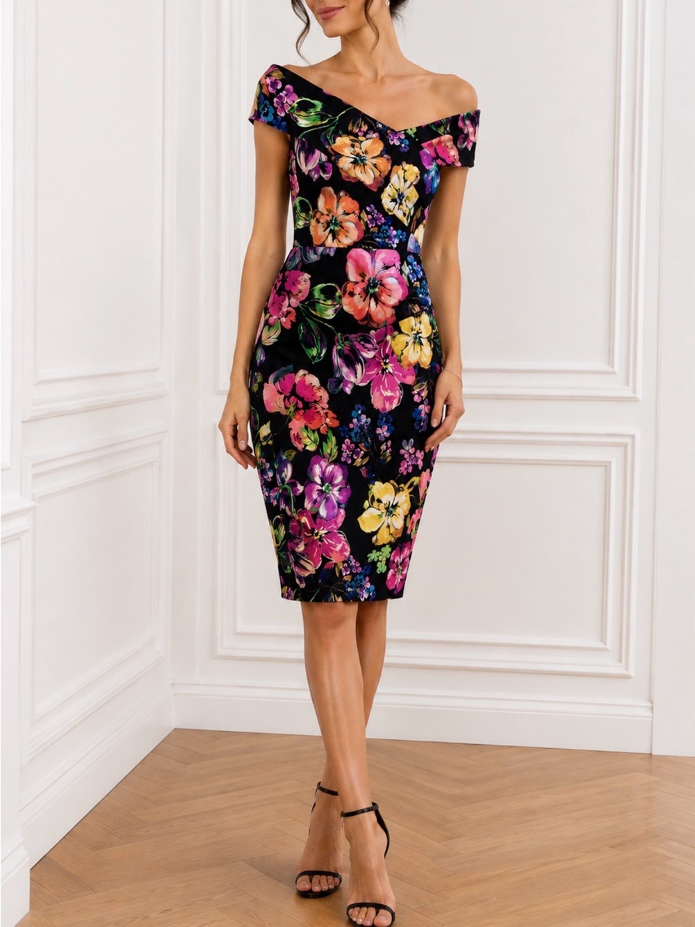 Rickie Freeman for Teri Jon Floral Dress | Size 4 | NWT